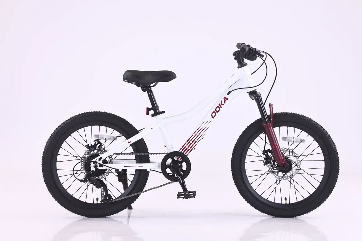 Велосипед Doka Искра 20" (бело-фиолетовый) 2026