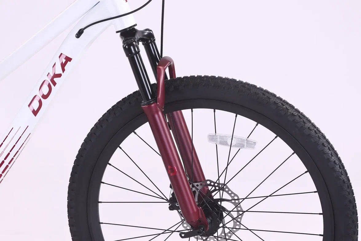 Велосипед Doka Искра 26" (бело- фиолетовый) 2026