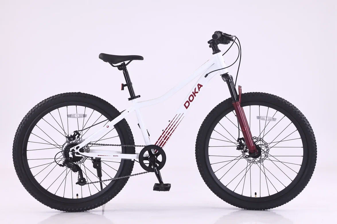 Велосипед Doka Искра 26" (бело- фиолетовый) 2026