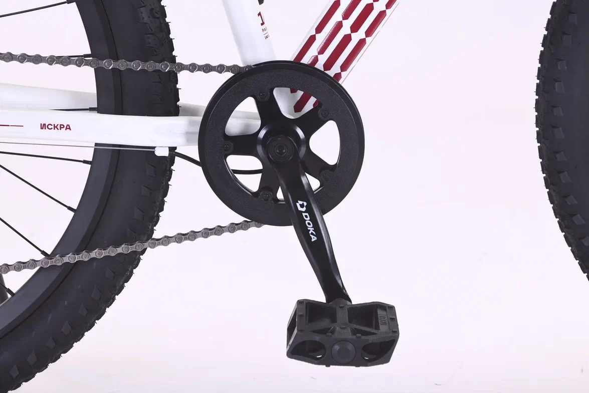 Велосипед Doka Искра 26" (бело- фиолетовый) 2026