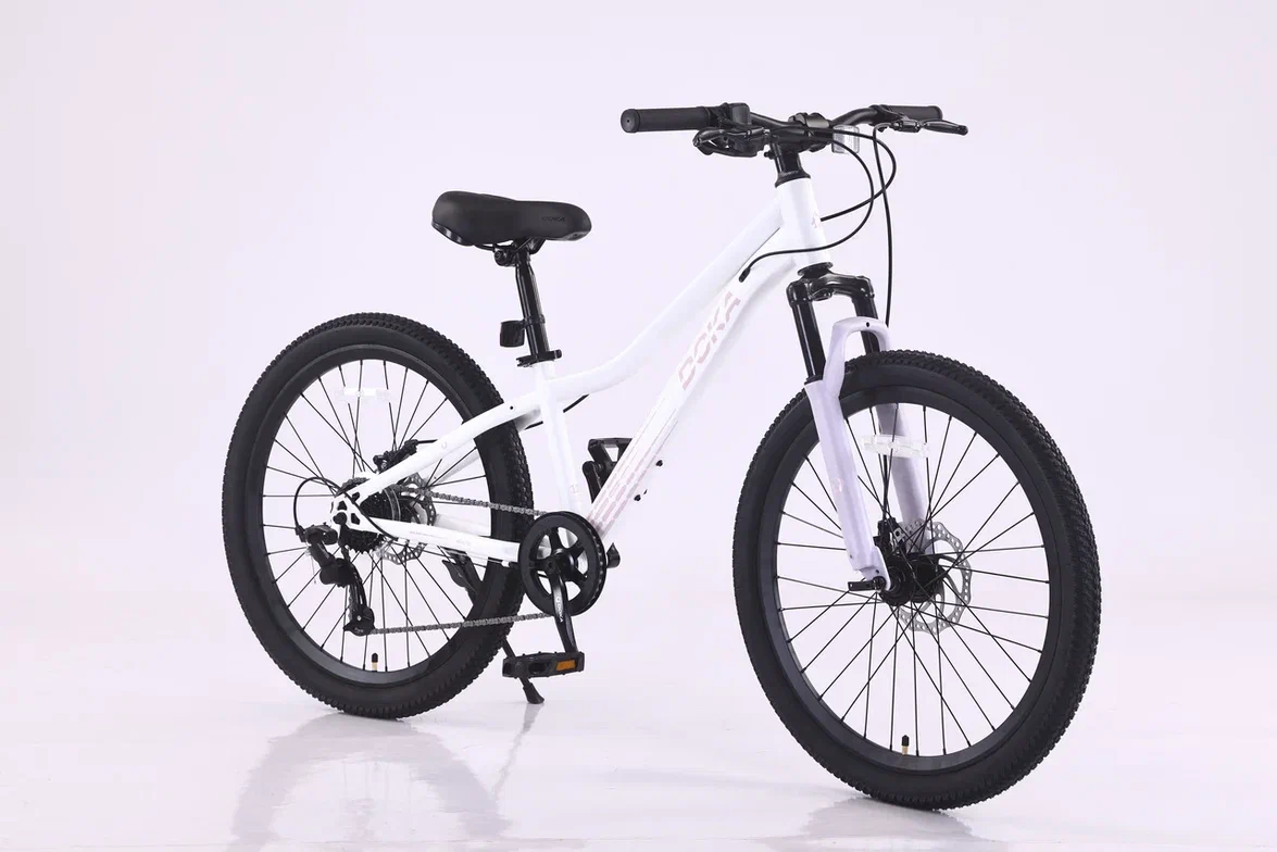 Велосипед Doka Искра 24" (бело-розовый) 2026