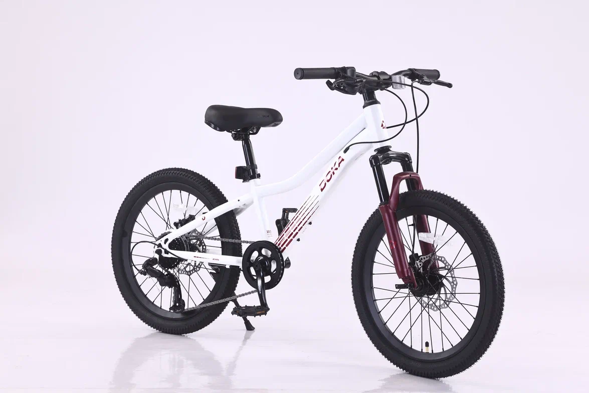 Велосипед Doka Искра 20" (бело-фиолетовый) 2026