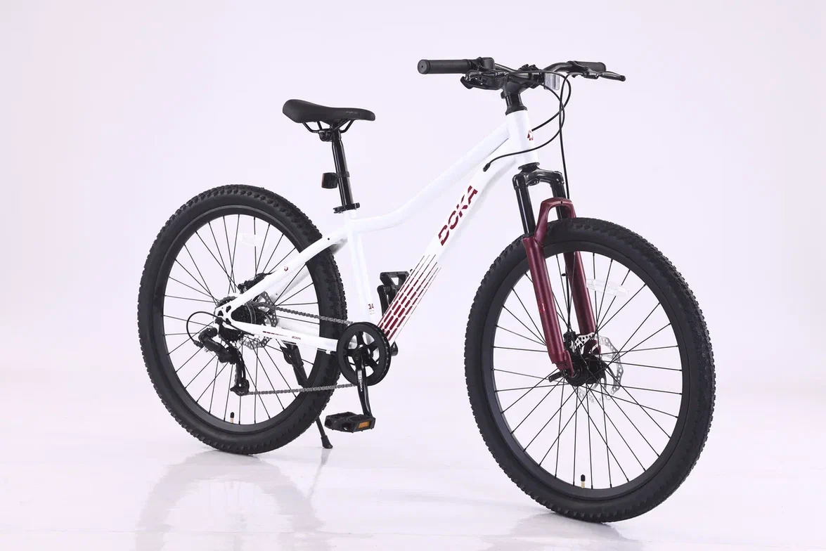 Велосипед Doka Искра 26" (бело- фиолетовый) 2026